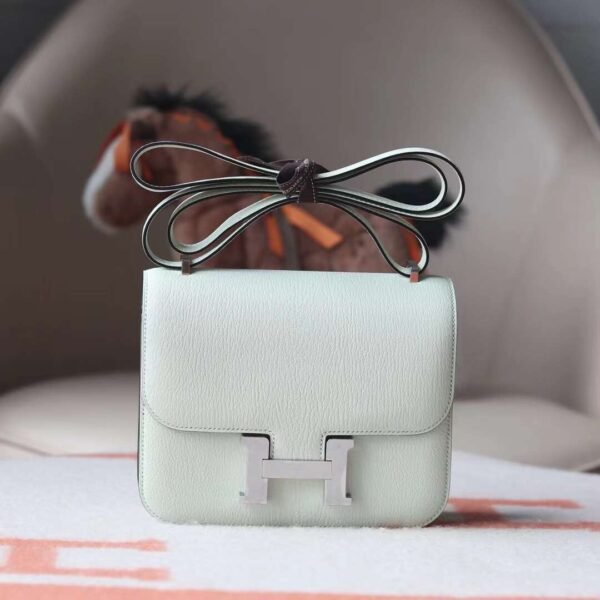 HERMES Constance 19CM Chever Bag Vert Fizz/Vert Deau PHW Hardware