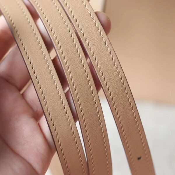 HERMES Halzan 25CM Swift 0M Chai/9R Lime Gold Hardware