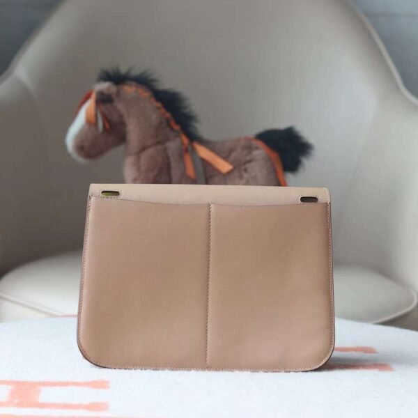 HERMES Halzan 25CM Swift 0M Chai/9R Lime Gold Hardware