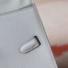 HERMES Kelly Disorder Epsom Leather 8U Blue Glacier Silver Hardware