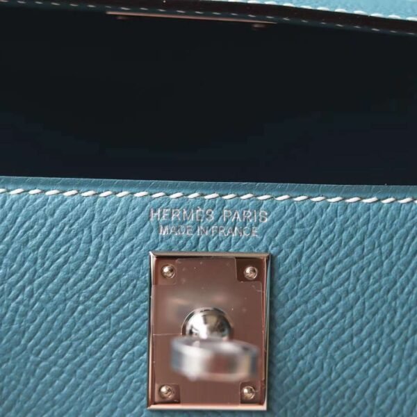 HERMES Mini Kelly ll 19CM New Color D2 Blue Jean Epsom Leather PHW