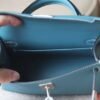 HERMES Mini Kelly ll 19CM New Color D2 Blue Jean Epsom Leather PHW