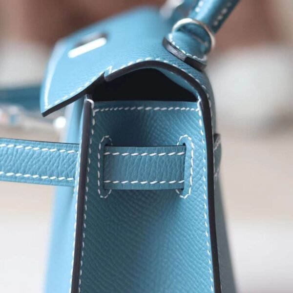 HERMES Mini Kelly ll 19CM New Color D2 Blue Jean Epsom Leather PHW