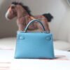 HERMES Mini Kelly ll 19CM New Color D2 Blue Jean Epsom Leather PHW