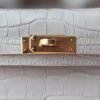 HERMES Mini Kelly ll 19CM Bag 8L Beton Matter Crocodile GHW