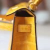 HERMES Mini Kelly ll 19CM Bag Shiny Crocodile 9D Ambre GHW Hardware