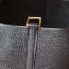 HERMES Picotin 18CM TC Leather Bag Noir Gold Hardware
