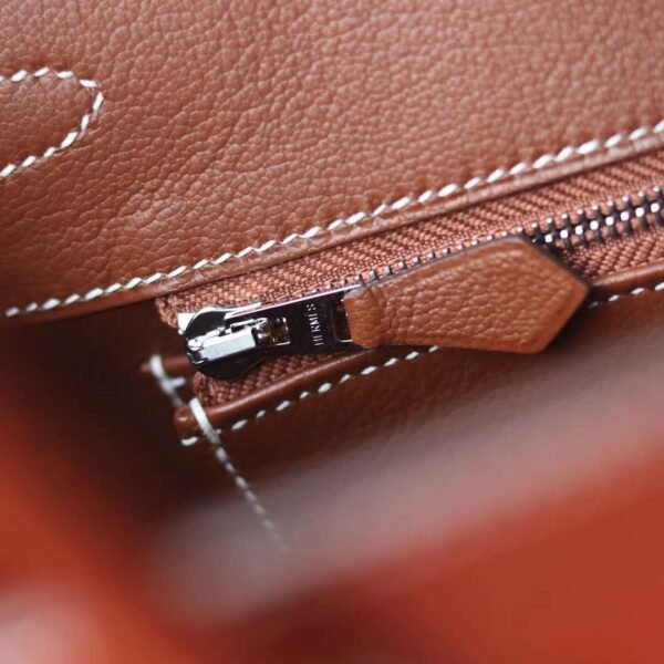 HERMES Birkin 25CM Stamp U 34 Fauve Matter Crocodile PHW