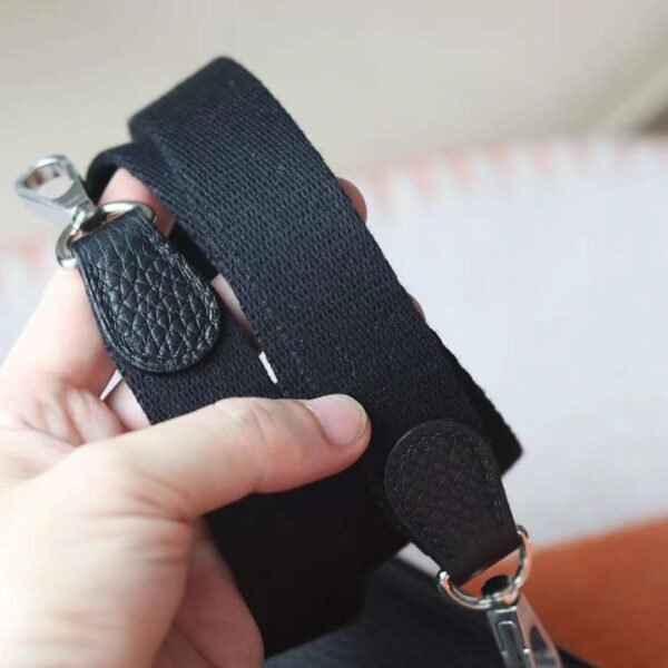 HERMES Mini Evelyn CK89 Black TC Leather Silver Hardware