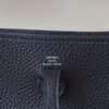 HERMES Mini Evelyn CK89 Black TC Leather Silver Hardware