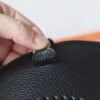 HERMES Mini Evelyn CK89 Black TC Leather Silver Hardware