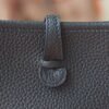 HERMES Mini Evelyn CK89 Black TC Leather Silver Hardware