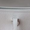 HERMES Mini Evelyn TC Leather 10 Craie Silver Hardware
