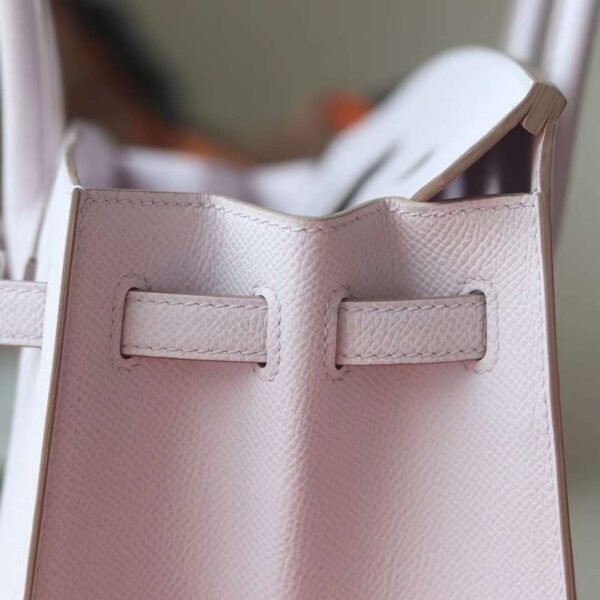 HERMES Birkin 20CM Sellier Epsom 09 Mauve Pale Silver Hardware