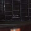 HERMES Kelly Pochette 22CM Shiny Crocodile 88 Graphite PHW