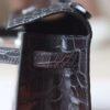 HERMES Kelly Pochette 22CM Shiny Crocodile 88 Graphite PHW