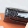 HERMES Kelly Pochette 22CM Shiny Crocodile 88 Graphite PHW