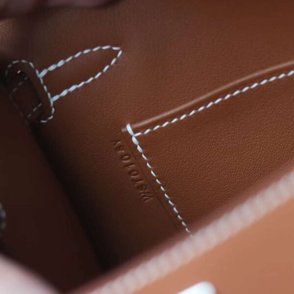 HERMES Kelly Pochette 22CM Swift Leather Gold PHW Hardware