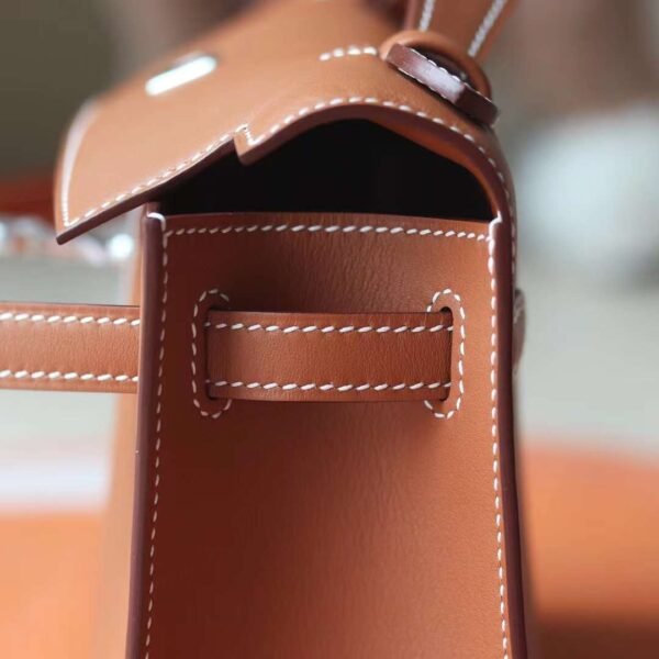 HERMES Kelly Pochette 22CM Swift Leather Gold PHW Hardware
