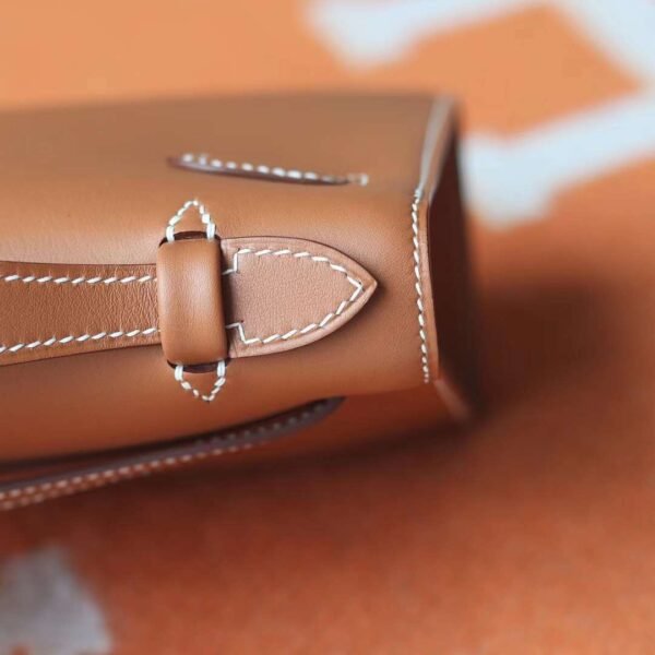HERMES Kelly Pochette 22CM Swift Leather Gold PHW Hardware