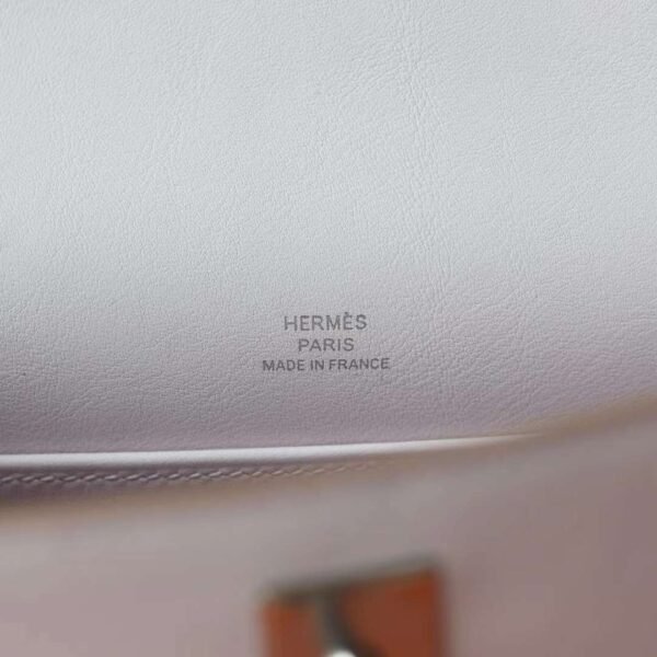 HERMES Kelly Pochette 22CM Mauve Pale Swift Leather PHW