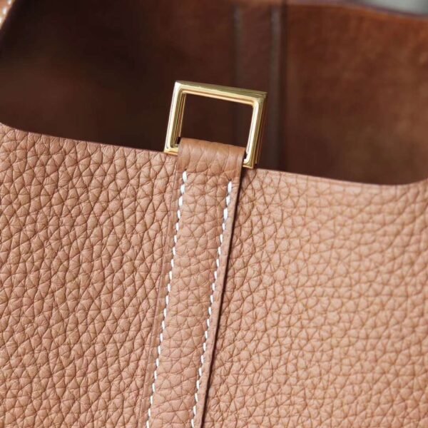 HERMES Picotin 18CM CK37 Gold Clememce Leather GHW