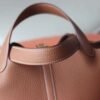 HERMES Picotin 18CM CK37 Gold Clememce Leather GHW