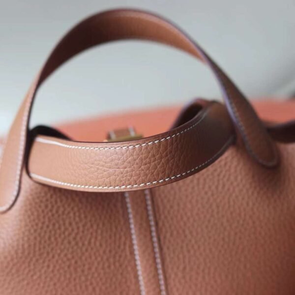 HERMES Picotin 18CM CK37 Gold Clememce Leather GHW