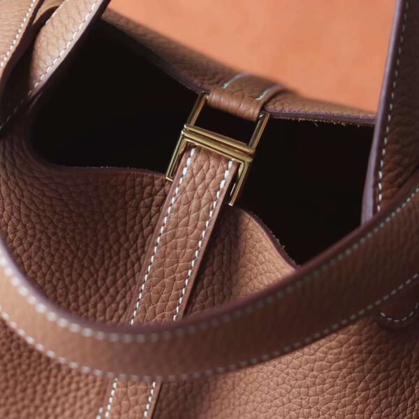 HERMES Picotin 18CM CK37 Gold Clememce Leather GHW