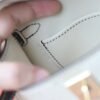 HERMES Sellier Kelly 19CM Craie/Noir Epsom Leather Light Gold