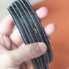 HERMES Sellier Kelly 19CM Craie/Noir Epsom Leather Light Gold
