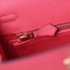 HERMES Kelly 25CM Epsom T5 Rose Jaipur Sellier GHW
