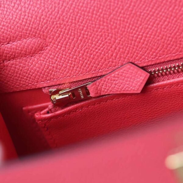 HERMES Kelly 25CM Epsom T5 Rose Jaipur Sellier GHW