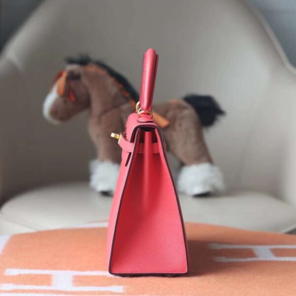 HERMES Kelly 25CM Epsom T5 Rose Jaipur Sellier GHW
