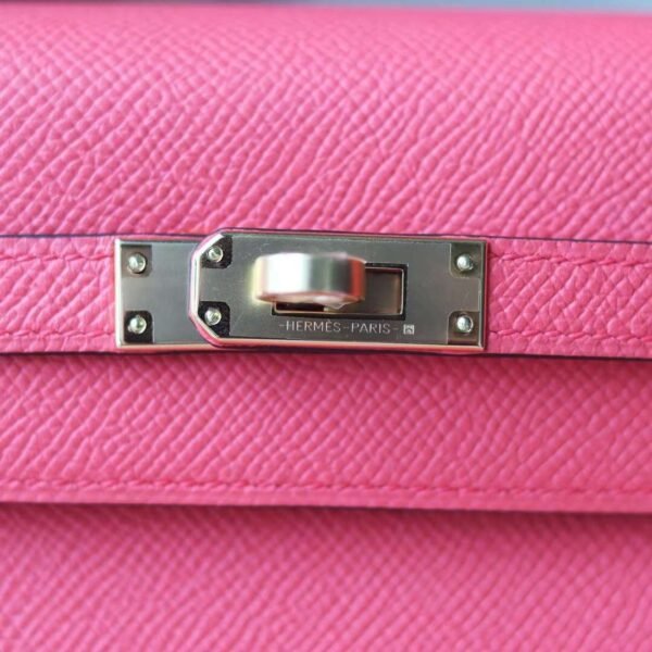HERMES Kelly 25CM Epsom T5 Rose Jaipur Sellier GHW
