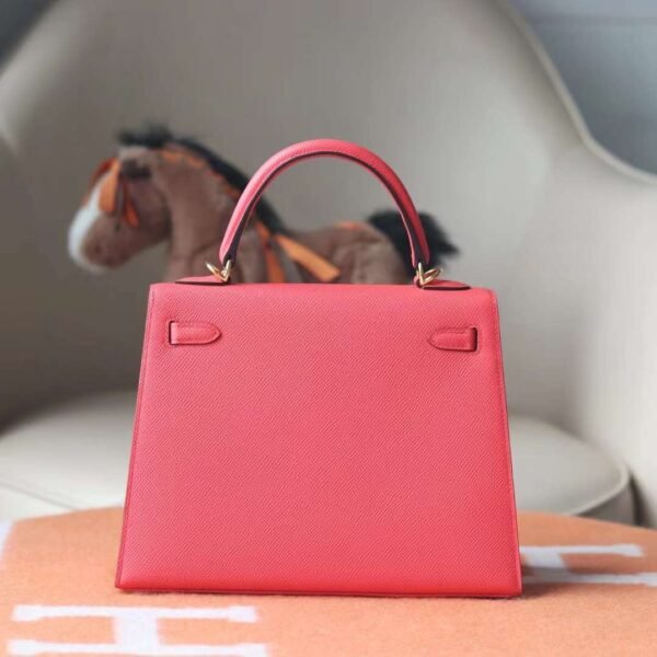 HERMES Kelly 25CM Epsom T5 Rose Jaipur Sellier GHW