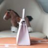 HERMES Kelly 25CM Epsom 09 Mauve Pale Sellier PHW Hardware