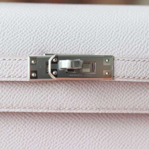 HERMES Kelly 25CM Epsom 09 Mauve Pale Sellier PHW Hardware