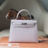 HERMES Kelly 25CM Epsom 09 Mauve Pale Sellier PHW Hardware