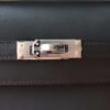 HERMES Kelly Pochette 22CM Swift CK89 Black PHW Hardware