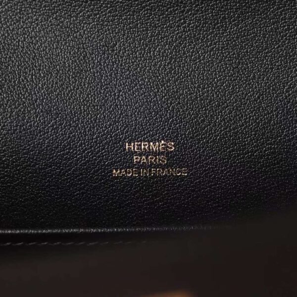 HERMES Kelly Pochette 22CM Noir Swift Leather GHW