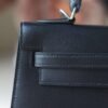 HERMES Kelly 25CM Selling Box 89 Noir Silver Hardware