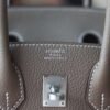 HERMES Birkin 25CM Togo Leather 18 Etoupe Silver Hardware