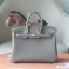 HERMES Birkin 25CM Togo Leather 18 Etoupe Silver Hardware