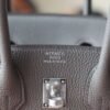 HERMES Birkin 25CM Togo Leather 8F Etain Silver Hardware