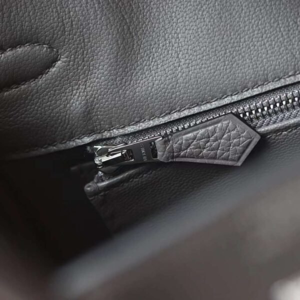 HERMES Birkin 25CM Togo Leather 8F Etain Silver Hardware
