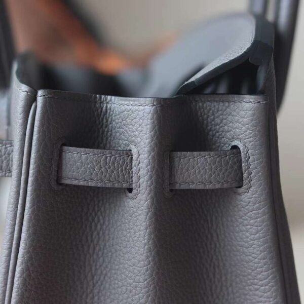 HERMES Birkin 25CM Togo Leather 8F Etain Silver Hardware