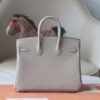 HERMES Birkin 25CM Togo Gris Tourterelle Rose Gold Hardware
