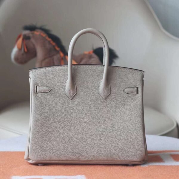 HERMES Birkin 25CM Togo Gris Tourterelle Rose Gold Hardware