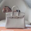 HERMES Birkin 25CM Togo Gris Tourterelle Rose Gold Hardware